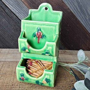 Vintage Nippon Japan Match Stick Holder Wall Hangi